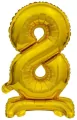 Balon foliowy B&C Cyfra stojaca "8" złota 38cm - tantis.pl