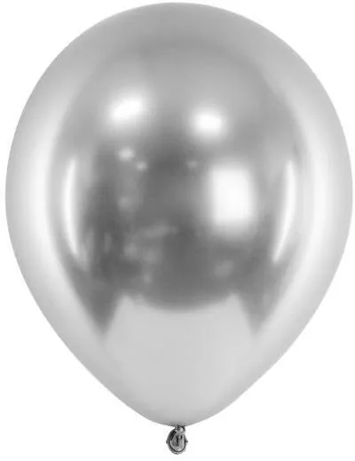 Balony Glossy 30cm. Srebrne - tantis.pl