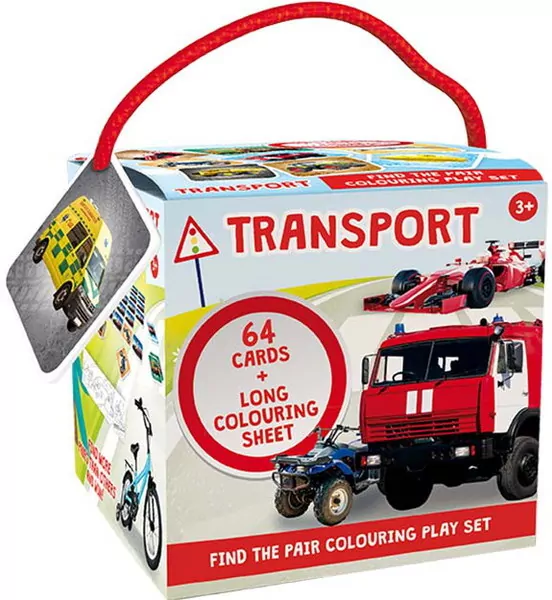Gra Memory + kolorowanka. Transport. 64 karty - tantis.pl