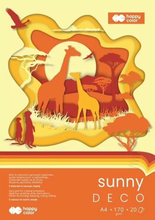 Blok Hobby Deco Sunny A4/20K 170g HAPPY COLOR - tantis.pl