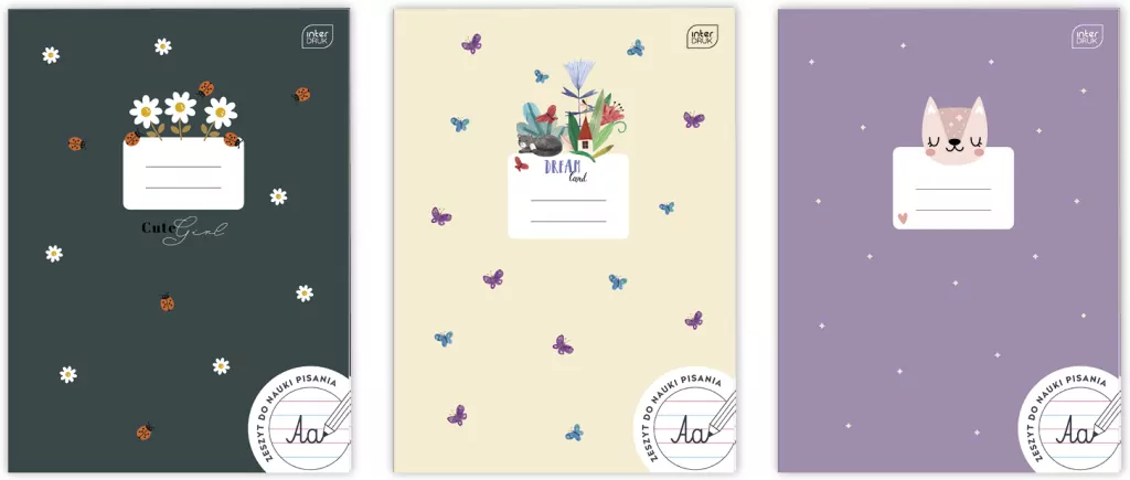 Zeszyt A4 32k 3linia kolor UV Girls, mix - tantis.pl