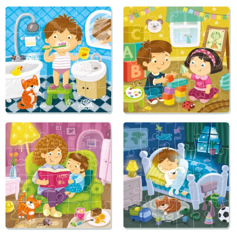 Puzzle 4w1. Mój dzień - tantis.pl
