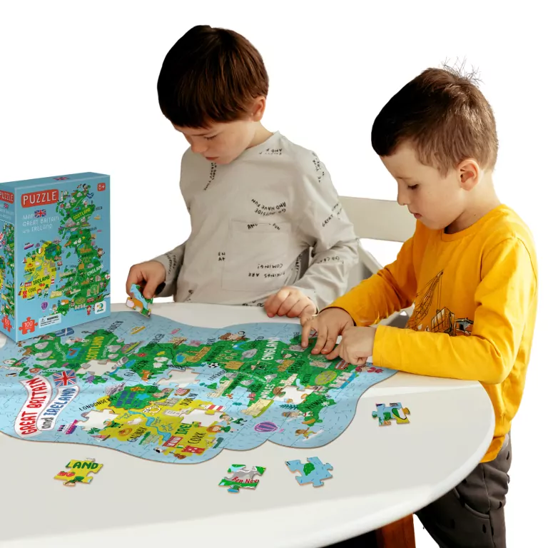 Puzzle 100. Mapa Wielkiej Brytanii i Irlandii - tantis.pl