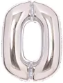 Balon foliowy cyfra 0 srebrna 47x66cm - tantis.pl