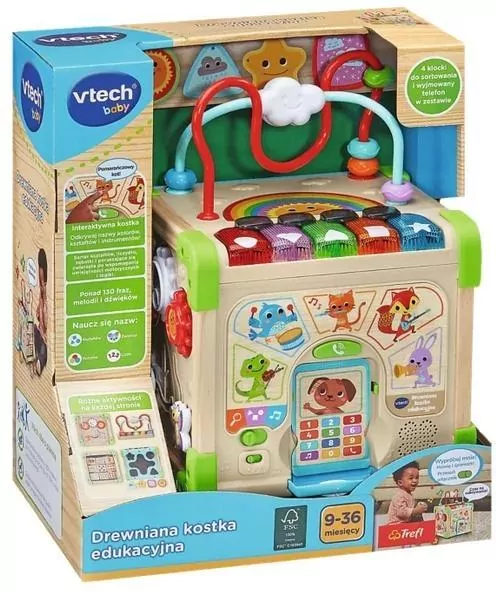 Drewniana kostka Edukacyjna VTECH - tantis.pl