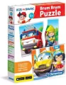 Pojazdy i zawody. Uczę się bawiąc. Brum Brum Puzzle - tantis.pl