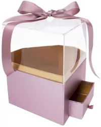 Pudełko Flower Box Diament różowy ROZETTE