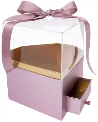 Pudełko Flower Box Diament różowy ROZETTE