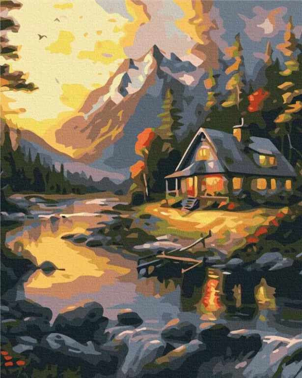 Malowanie po numerach - Złoty zachód 40x50cm - tantis.pl