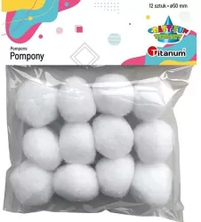 Pompony białe