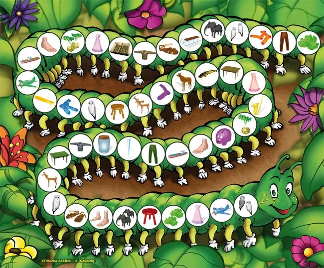 Logopedyczne gry planszowe. Stonoga Sabina/ Pszczółki Pracusie - tantis.pl