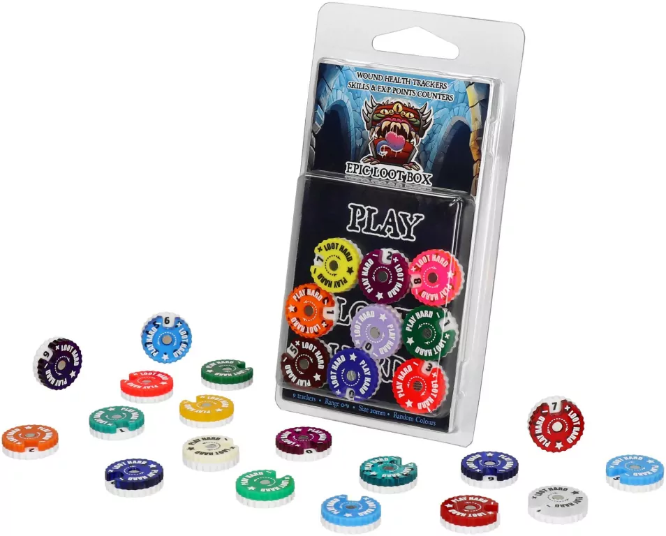 Trackers Counters Range 0-9 20mm Random Colours - tantis.pl