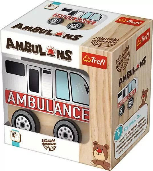 Ambulans. Zabawka drewniana. 61000 - tantis.pl