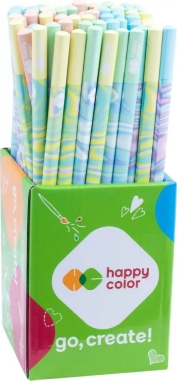 Ołówek trójkątny 2B Pastel  HAPPY COLOR - tantis.pl