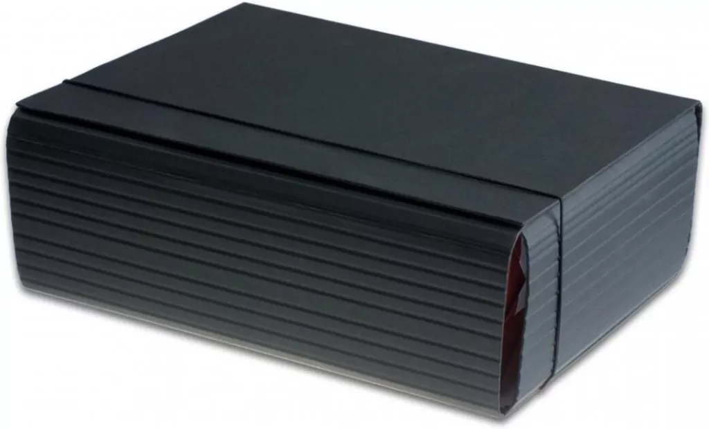 Teczka łamana A4/12cm na gumkę Eco czarna PENMATE - tantis.pl