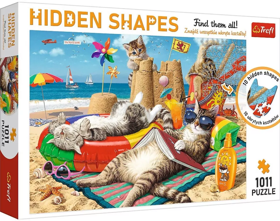 Puzzle 1011. Hiden Shapes Kocie wakacje. 10674 - tantis.pl