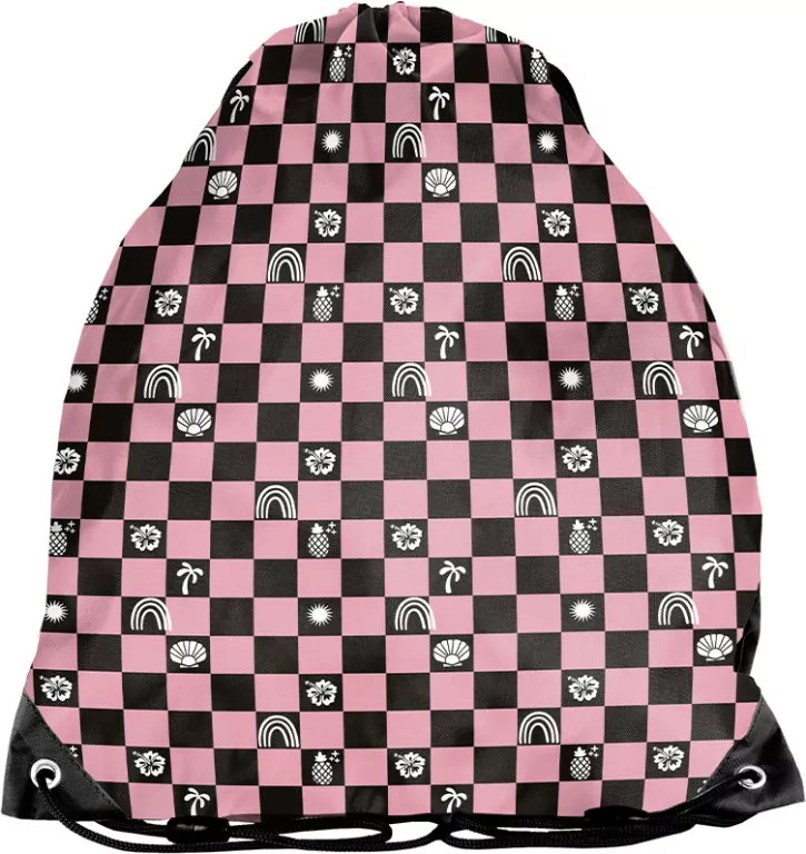 Worek na obuwie Pink kratka-różowa BeUniq BU26SU-712 - tantis.pl