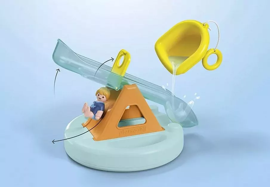 Pływająca wyspa ze zjeżdżalnią. Zestaw z figurkami Junior Aqua 71 687 - tantis.pl