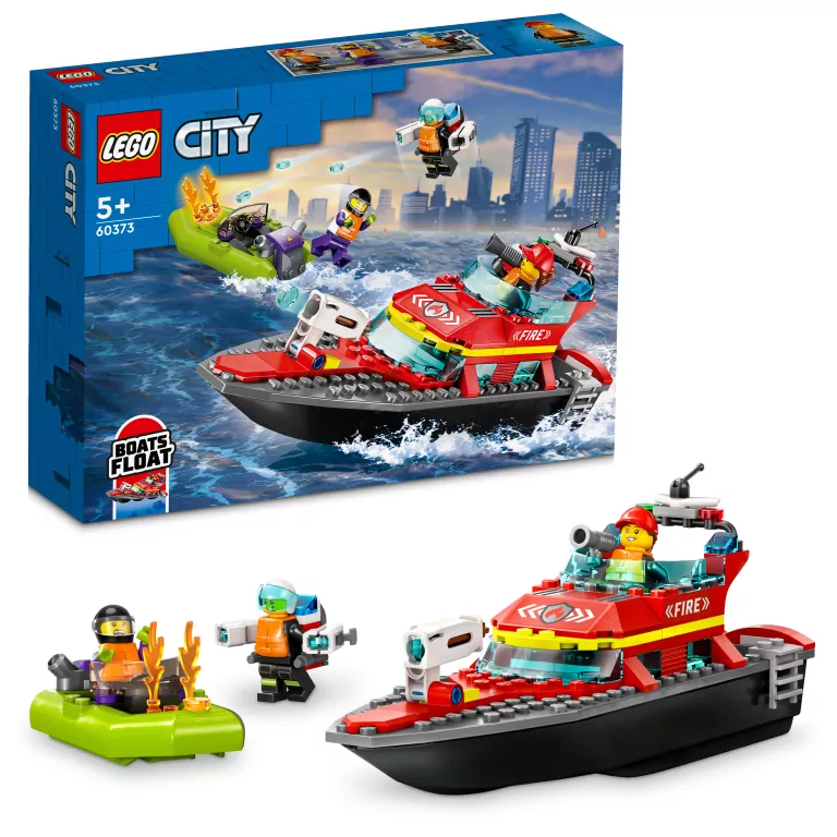 LEGO® City Fire. Łódź strażacka. 60373 - tantis.pl