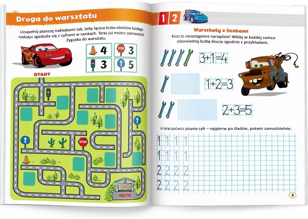 Liczymy w warsztacie. Disney uczy. Auta - tantis.pl