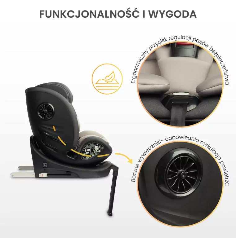 Caretero Fotelik Fortis I-Size grafit (40-150cm) - tantis.pl