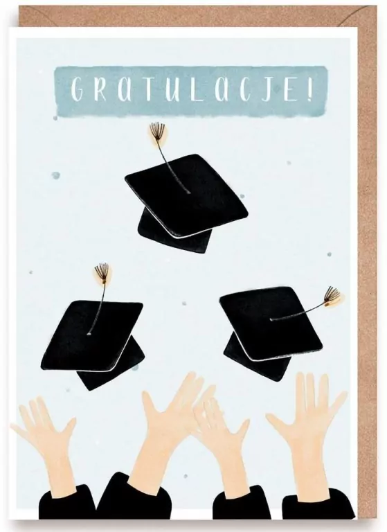 Kartka okolicznościowa Gratulacje studia - tantis.pl