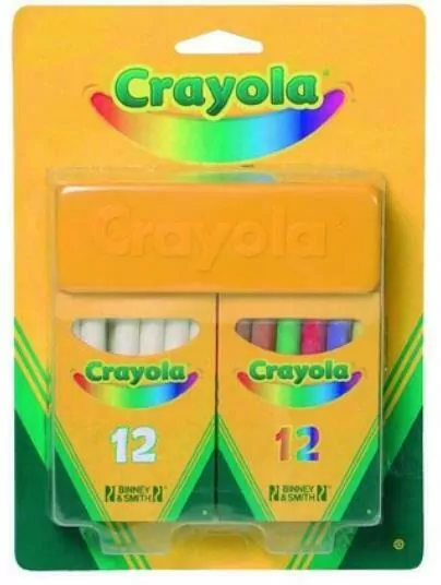 Zestaw kredy kolorowej i białej do tablic + gąbka - tantis.pl