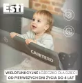 Caratero Łóżeczko turystyczne Esti opuszczany bok czarne - tantis.pl
