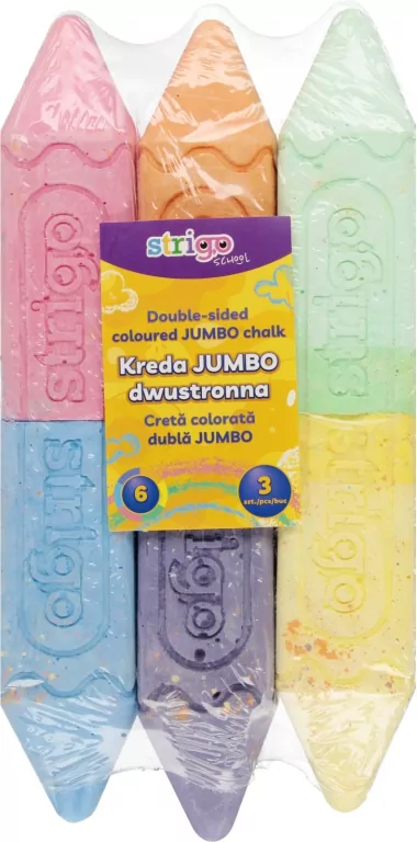 Kreda chodnikowa Jumbo dwukolorwa 6 kol STRIGO - tantis.pl