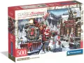 Puzzle 500 Xmas Coll. Train Station Snowman - tantis.pl