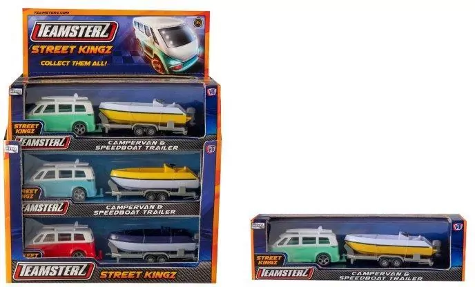 Autko campervan+trailer mix 1:64 - tantis.pl