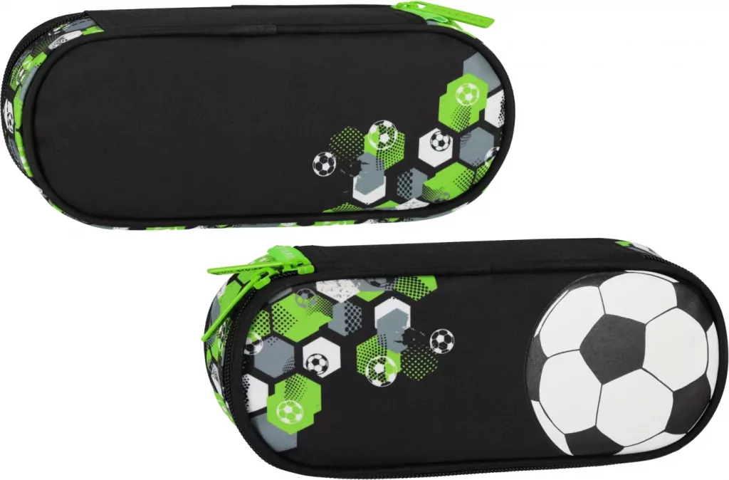 Piórnik saszetka 1zamek Football green - tantis.pl