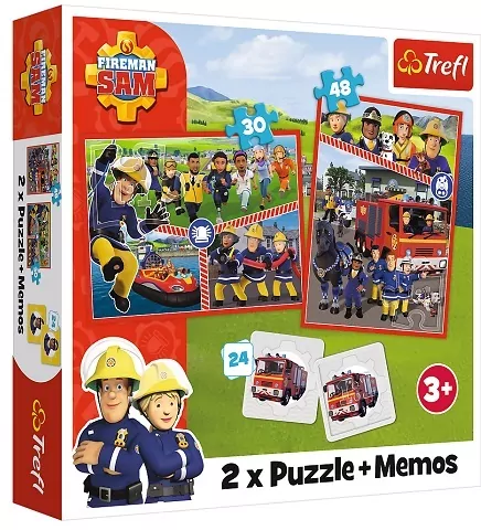 Trefl. Puzzle 2w1 + memos. Drużyna Strażaka Sama - tantis.pl