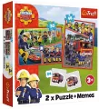 Trefl. Puzzle 2w1 + memos. Drużyna Strażaka Sama - tantis.pl