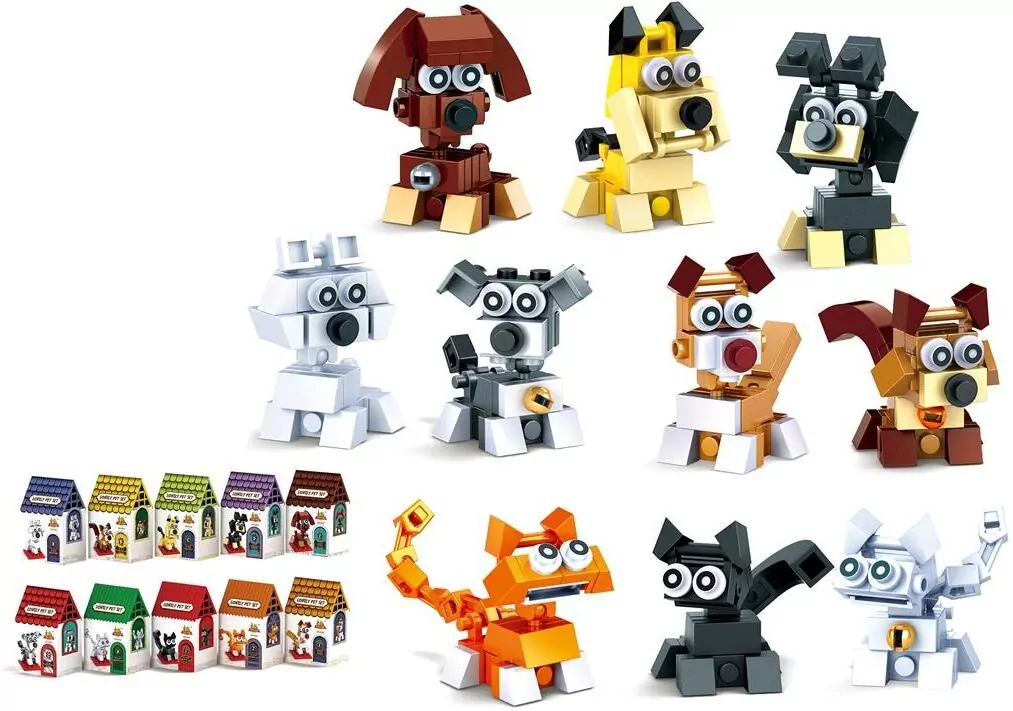 Klocki psy i koty 25el MIX - tantis.pl