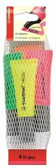 Zakreślacz Neon 4 kol. żół/zie/pom/róż bls STABILO - tantis.pl