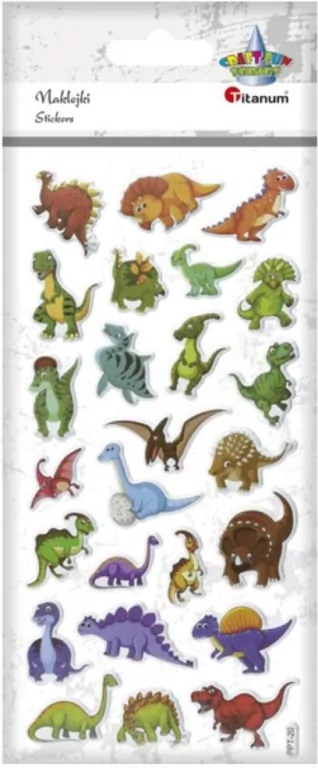 Naklejki wypukłe, miękkie. Dinozaury - tantis.pl