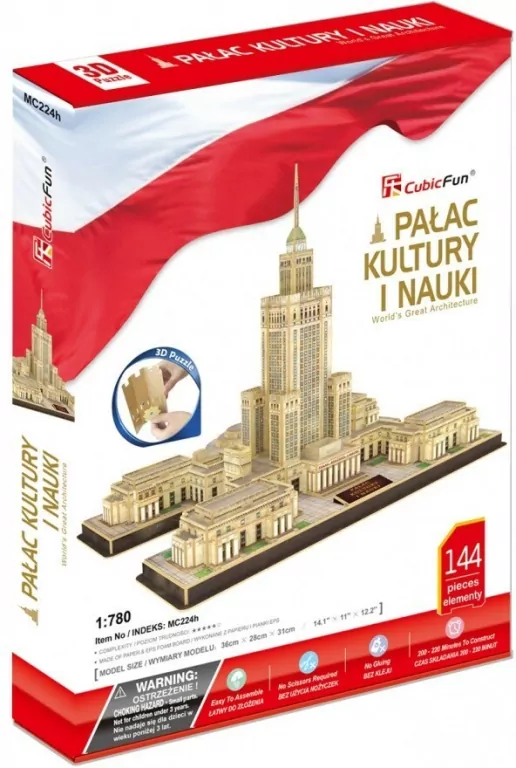 Puzzle 3D Pałac Kultury i Nauki - tantis.pl