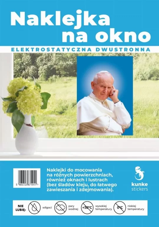 Naklejka na okno Jan Paweł II A5 - tantis.pl