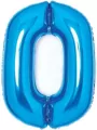 Balon foliowy cyfra 0 niebieska 47x66cm - tantis.pl