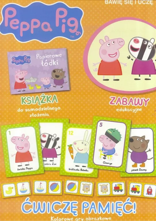 Świnka Peppa. Ćwiczę Pamięć! Bawię się i uczę. - tantis.pl