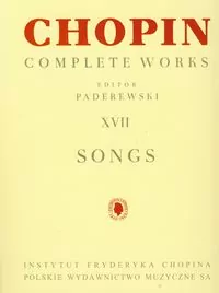 Chopin Complete Works XVII Pieśni PWM