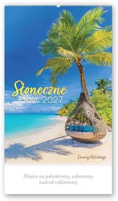 Kalendarz 2027 reklamowy Słoneczne wakacje - tantis.pl