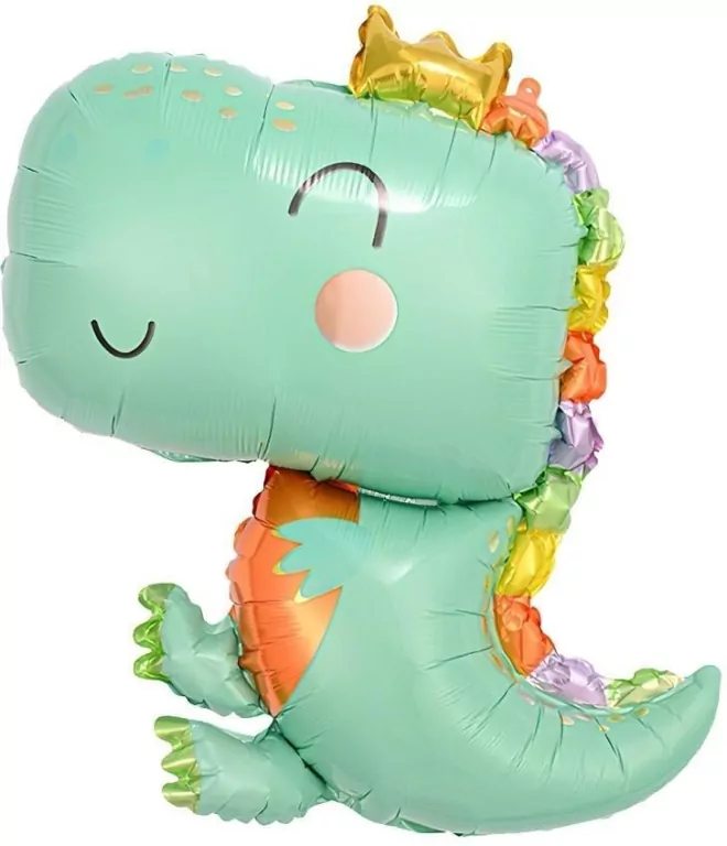 Balon foliowy Dino niebieski 47x64cm - tantis.pl