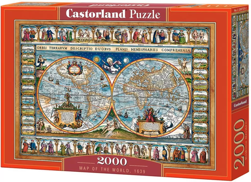 Puzzle 2000. Mapa Świata 1639 - tantis.pl