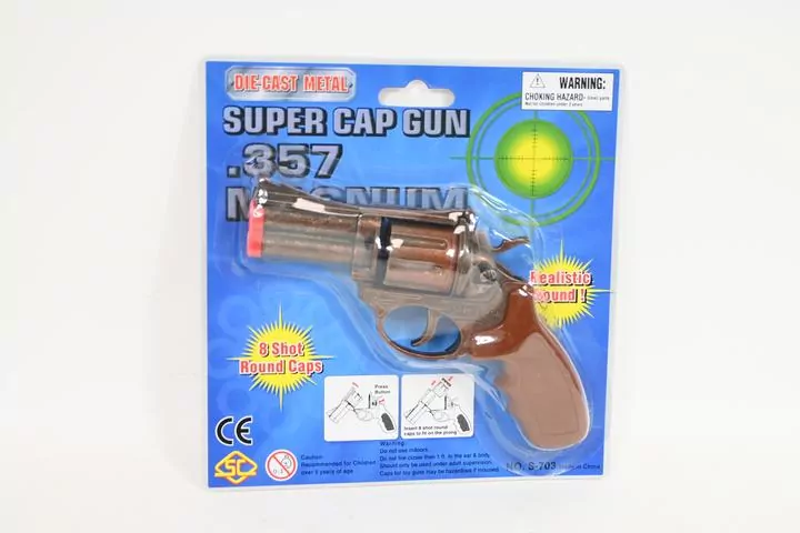Pistolet metalowy na spłonkę blister 88373 83730 - tantis.pl