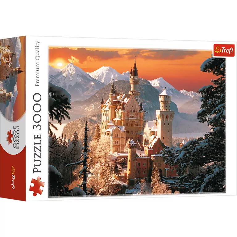 Puzzle 3000. Zimowy Zamek Neuschanstein 33025 - tantis.pl