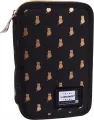 Piórnik podwójny bez wyposażenia. Golden Kitty Head - tantis.pl
