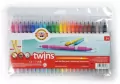 Flamastry dwustronne Twins. 24 kolory - tantis.pl