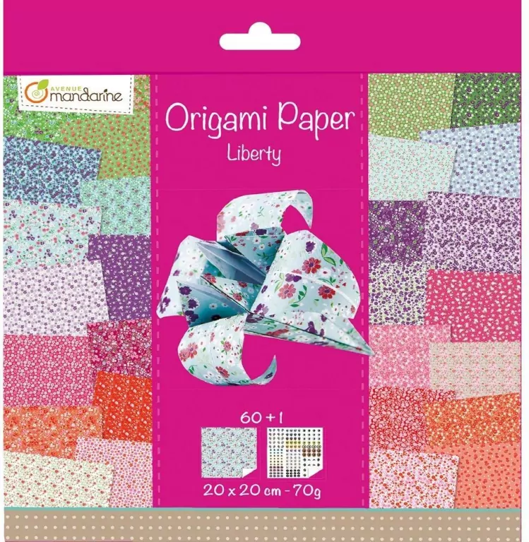 Papier origami 20 x 20 cm Liberty 60 arkuszy - tantis.pl